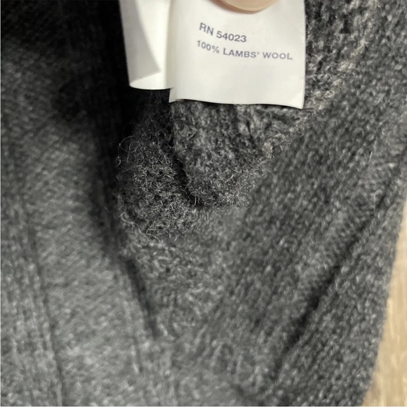 Gap 1/4 Zip Pullover Mock Neck Sweater Jumper Knit Men’s Size Large Grey - Picture 6 of 6